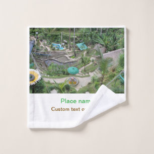 water ocean beach photo add name text place summer wash cloth
