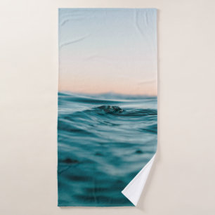 Water ocean wave beach sea nature bath towel