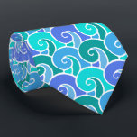 Water Ocean Waves in Blue Nautical Beach Pattern Tie<br><div class="desc">This pretty ocean-inspired pattern shows water waves in varying shades of blue and teal green. It's for anyone who loves the sea. This nautical pattern is seamlessly tiled and can be "customized" and made bigger or smaller on the product. These beautiful, swirling waves of water will make you want to...</div>