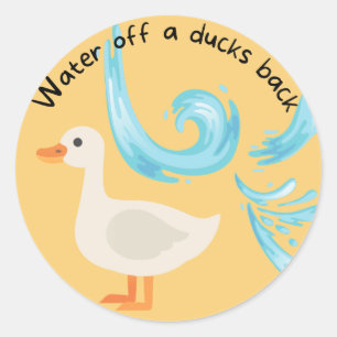Water Off A Ducks Back Sticker