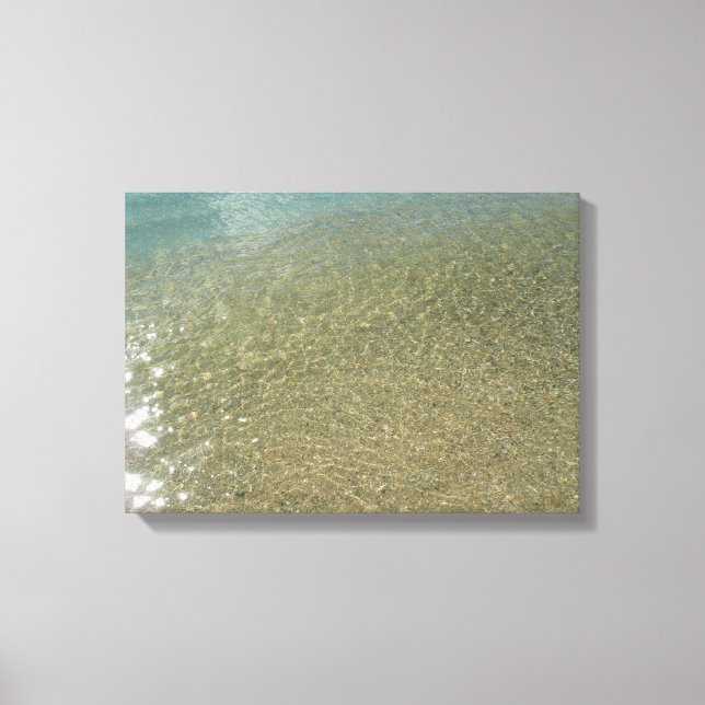 Water on the Beach I Abstract Nature Photography Canvas Print (Front)