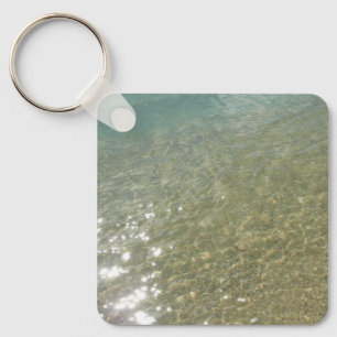 Water on the Beach I Abstract Nature Photography Keychain