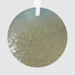 Water on the Beach I Abstract Nature Photography Ornament