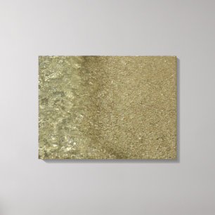 Water on the Beach II Abstract Nature Photography Canvas Print