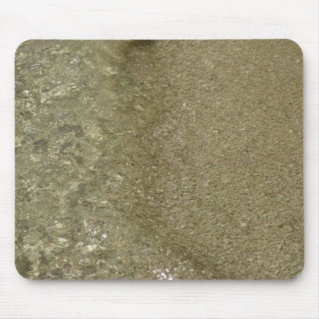 Water on the Beach II Abstract Nature Photography Mouse Pad (Front)