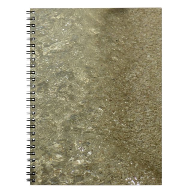 Water on the Beach II Abstract Nature Photography Notebook (Front)