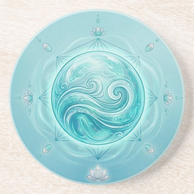 Water Oracle Orb Coaster (Front)
