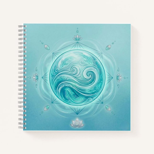 Water Oracle Orb  Notebook (Front)