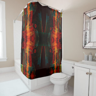 Water Orange Red Blue Modern Abstract Art Pattern
