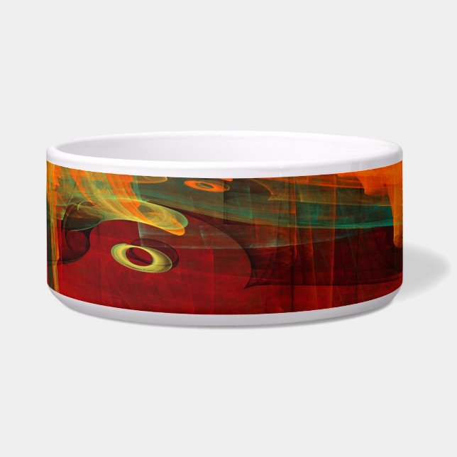 Water Orange Red Blue Modern Abstract Art Pattern (Front)