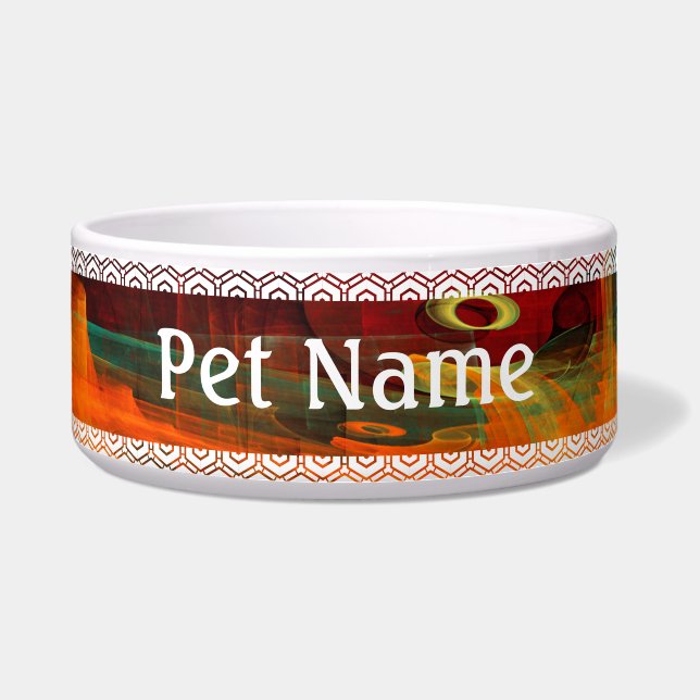 Water Orange Red Blue Modern Abstract Art Pattern (Front)