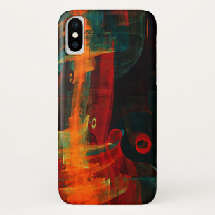 Water Orange Red Blue Modern Abstract Art Pattern Case-Mate iPhone Case
