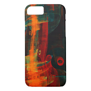 Water Orange Red Blue Modern Abstract Art Pattern Case-Mate iPhone Case