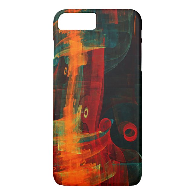 Water Orange Red Blue Modern Abstract Art Pattern Case-Mate iPhone Case (Back)