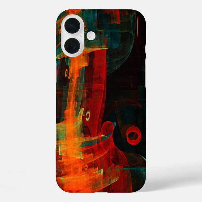Water Orange Red Blue Modern Abstract Art Pattern Case-Mate iPhone Case (Back)