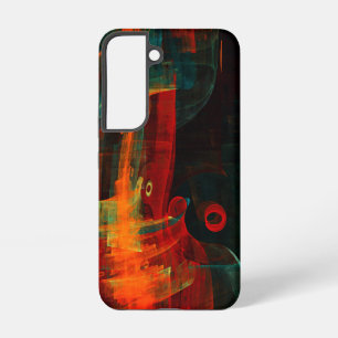 Water Orange Red Blue Modern Abstract Art Pattern Samsung Galaxy Case