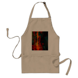 Water Orange Red Blue Modern Abstract Art Pattern Standard Apron