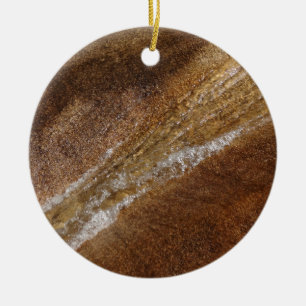 Water over Granite at Franconia Notch Flume Ceramic Ornament