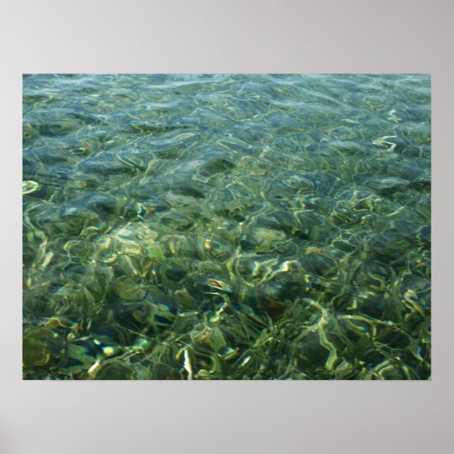 Water over Sea Grass I Caribbean Nature Poster (Front)