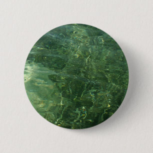 Water over Sea Grass II (Blue and Green) Photo 2 Inch Round Button