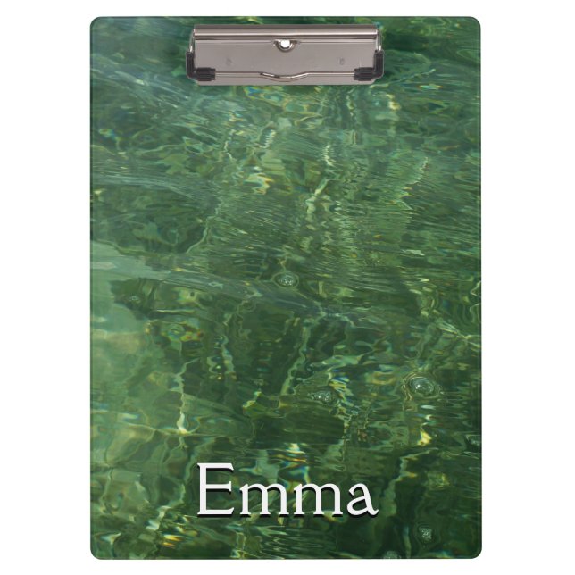 Water over Sea Grass II (Blue and Green) Photo Clipboard (Front)
