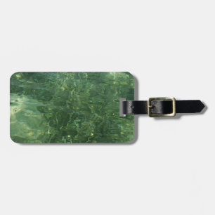 Water over Sea Grass II (Blue and Green) Photo Luggage Tag