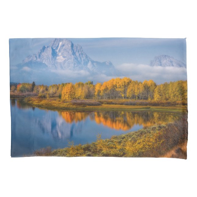 Water | Oxbow Bend Jackson Wyoming Pillowcase (Front)