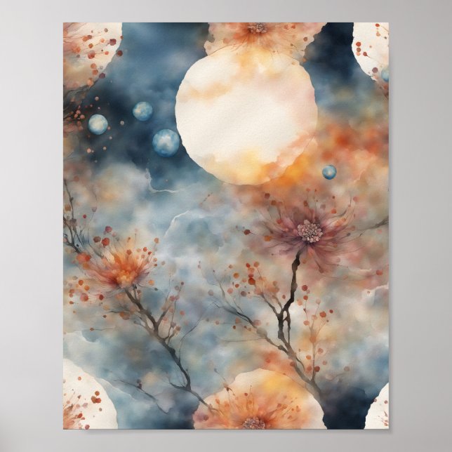 Water paint with floating poster (Front)