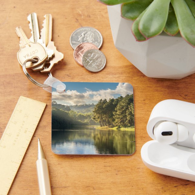 Water | Pang Oung Lake & Pine Forest Thailand Keychain (Desk)