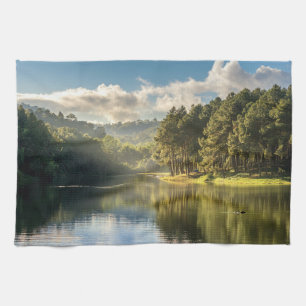 Water Pang Oung Lake & Pine Forest Thailand Kitchen Towel
