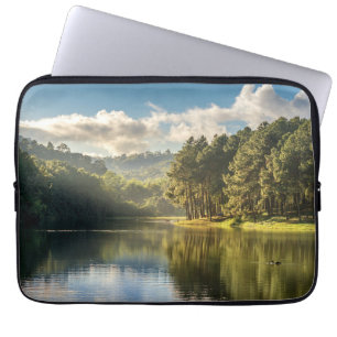 Water   Pang Oung Lake & Pine Forest Thailand Laptop Sleeve
