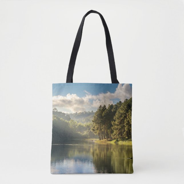 Water | Pang Oung Lake & Pine Forest Thailand Tote Bag (Front)