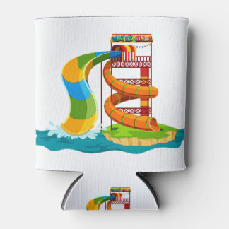 Water park slide can cooler
