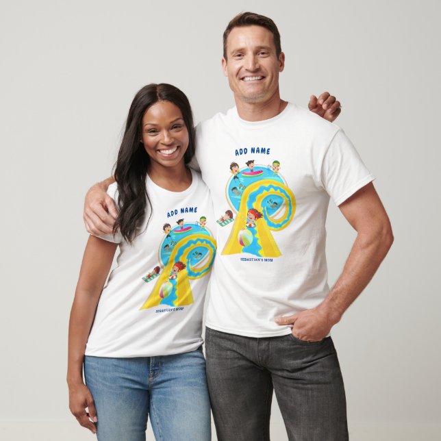 Water Park Summer Pool Waterslide Birthday Family T-Shirt (Unisex)