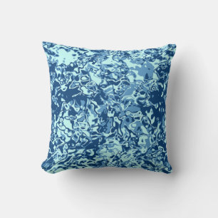 Water pattern No 1 Black BG Throw Pillow