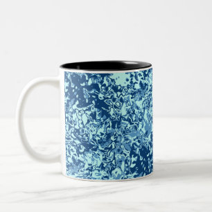 Water pattern No 1 Black BG Two-Tone Coffee Mug
