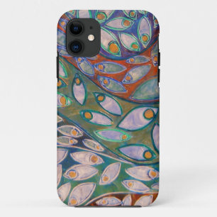 Water Peacocks (painting) iPhone 11 Case