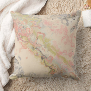 Water Pearl Abstract 3 Throw Pillow