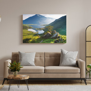 Water   Pen yr Ole Wen Lake Idwal Snowdonia Park Canvas Print
