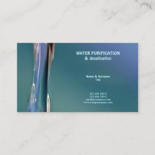 Water photography custom profile business card