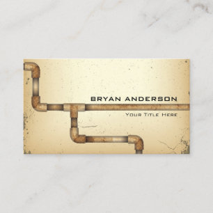 Water Pipe Plumbing Professional Business Card