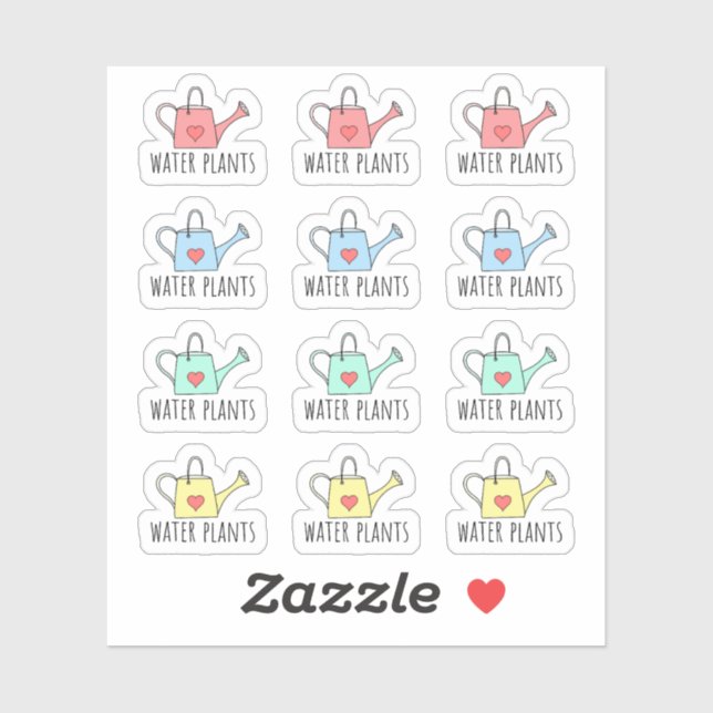 Water Plants Reminder Water Cans Planner Gardening (Sheet)