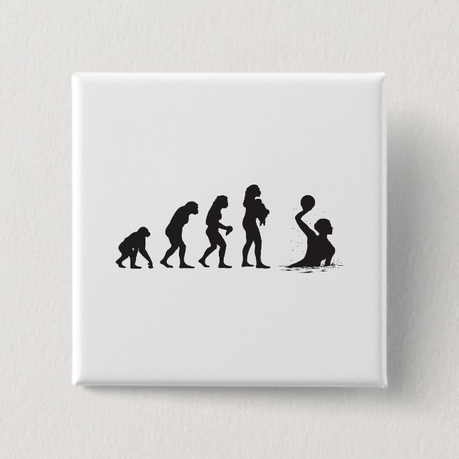 Water Polo 2 Inch Square Button (Front)