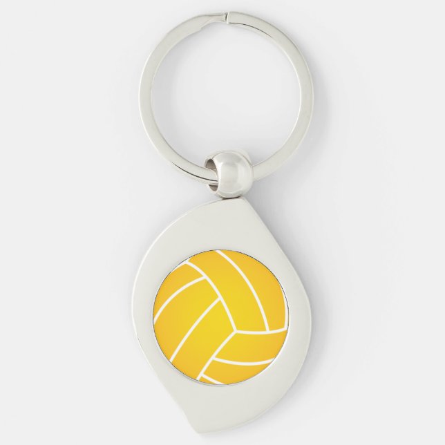 Water Polo Ball metal key chain (Front)