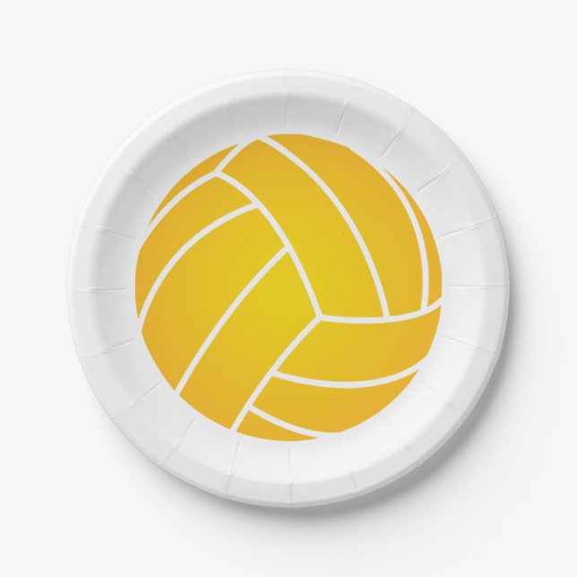 Water Polo Ball Paper Plates (Front)