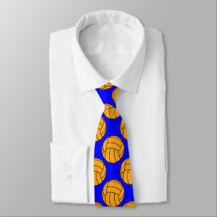 Water Polo Ball Patterned Custom Tie