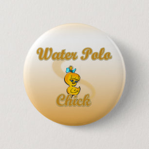 Water Polo Chick 2 Inch Round Button