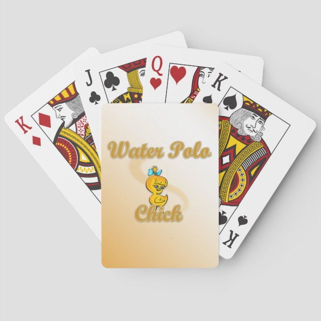 Water Polo Chick Playing Cards (Back)