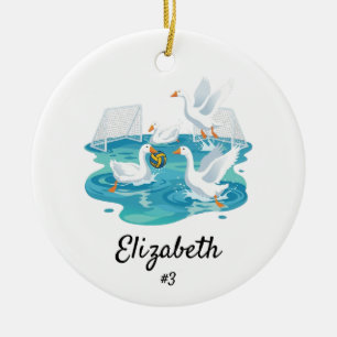 Water Polo, Custom Water Polo Gifts Christmas  Ceramic Ornament