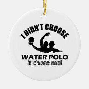 water polo design ceramic ornament